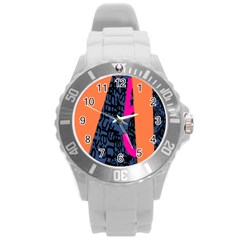 Recursive Reality Number Round Plastic Sport Watch (l) by Mariart