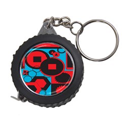 Stancilm Circle Round Plaid Triangle Red Blue Black Measuring Tapes by Mariart