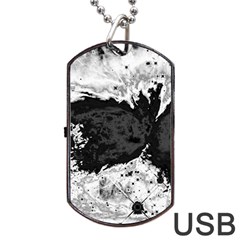 Abstraction Dog Tag Usb Flash (two Sides) by Valentinaart