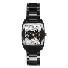 Abstraction Stainless Steel Barrel Watch by Valentinaart