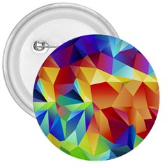 Triangles Space Rainbow Color 3  Buttons