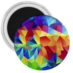 Triangles Space Rainbow Color 3  Magnets by Mariart