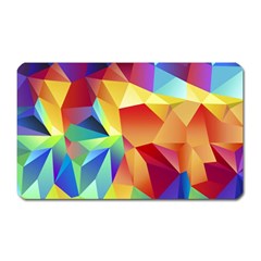 Triangles Space Rainbow Color Magnet (rectangular) by Mariart