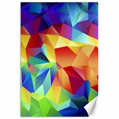 Triangles Space Rainbow Color Canvas 20  X 30   by Mariart