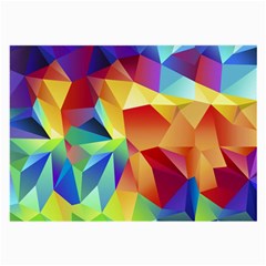 Triangles Space Rainbow Color Large Glasses Cloth by Mariart