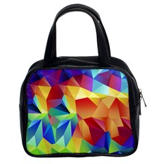 Triangles Space Rainbow Color Classic Handbags (2 Sides) by Mariart