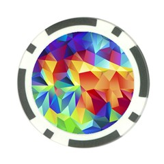 Triangles Space Rainbow Color Poker Chip Card Guard (10 Pack) by Mariart