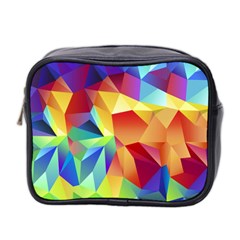 Triangles Space Rainbow Color Mini Toiletries Bag 2-side by Mariart