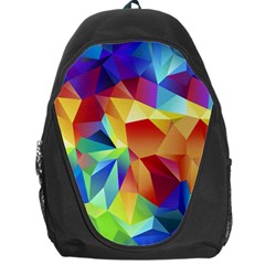 Triangles Space Rainbow Color Backpack Bag by Mariart