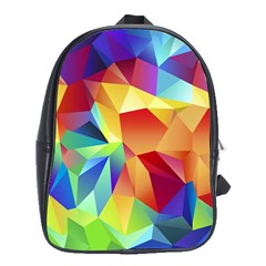 Triangles Space Rainbow Color School Bags (xl)  by Mariart