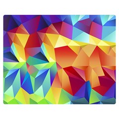 Triangles Space Rainbow Color Double Sided Flano Blanket (medium)  by Mariart