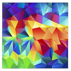 Triangles Space Rainbow Color Large Satin Scarf (square) by Mariart