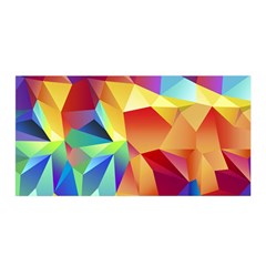 Triangles Space Rainbow Color Satin Wrap by Mariart