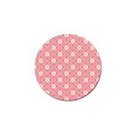 Sunflower Star White Pink Chevron Wave Polka Golf Ball Marker (10 pack) Front