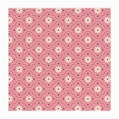 Sunflower Star White Pink Chevron Wave Polka Medium Glasses Cloth (2-side) by Mariart