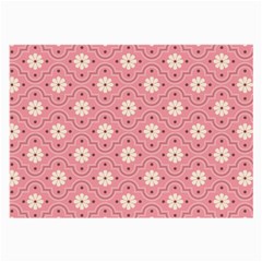 Sunflower Star White Pink Chevron Wave Polka Large Glasses Cloth (2-side) by Mariart