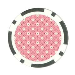 Sunflower Star White Pink Chevron Wave Polka Poker Chip Card Guard by Mariart