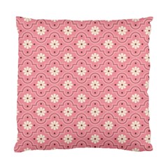 Sunflower Star White Pink Chevron Wave Polka Standard Cushion Case (two Sides) by Mariart