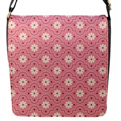 Sunflower Star White Pink Chevron Wave Polka Flap Messenger Bag (s) by Mariart