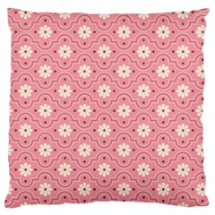 Sunflower Star White Pink Chevron Wave Polka Standard Flano Cushion Case (two Sides) by Mariart