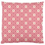 Sunflower Star White Pink Chevron Wave Polka Large Flano Cushion Case (One Side) Front