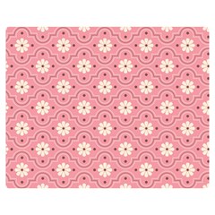 Sunflower Star White Pink Chevron Wave Polka Double Sided Flano Blanket (medium)  by Mariart