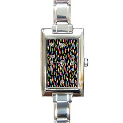 Skulls Bone Face Mask Triangle Rainbow Color Rectangle Italian Charm Watch by Mariart