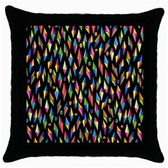 Skulls Bone Face Mask Triangle Rainbow Color Throw Pillow Case (black) by Mariart