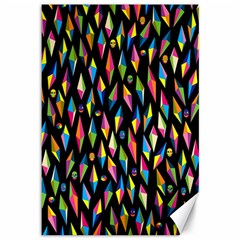 Skulls Bone Face Mask Triangle Rainbow Color Canvas 12  X 18   by Mariart