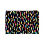 Skulls Bone Face Mask Triangle Rainbow Color Cosmetic Bag (Large)  Back