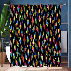 Skulls Bone Face Mask Triangle Rainbow Color Shower Curtain 60  X 72  (medium)  by Mariart