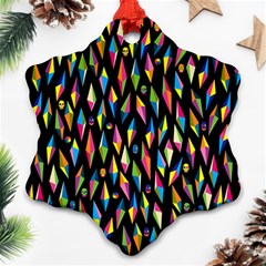 Skulls Bone Face Mask Triangle Rainbow Color Ornament (snowflake) by Mariart