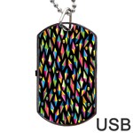 Skulls Bone Face Mask Triangle Rainbow Color Dog Tag USB Flash (Two Sides) Front