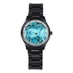 Abstraction Stainless Steel Round Watch by Valentinaart