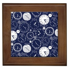 World Clocks Framed Tiles