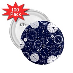 World Clocks 2 25  Buttons (100 Pack)  by Mariart