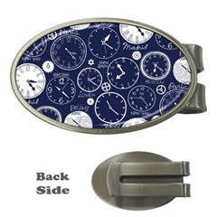 World Clocks Money Clips (oval)  by Mariart