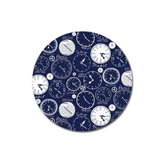 World Clocks Magnet 3  (round) by Mariart