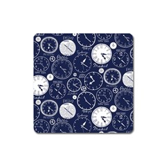 World Clocks Square Magnet by Mariart