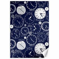 World Clocks Canvas 12  X 18   by Mariart