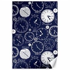 World Clocks Canvas 24  X 36  by Mariart