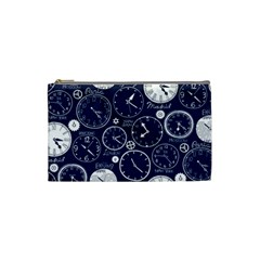 World Clocks Cosmetic Bag (small)  by Mariart