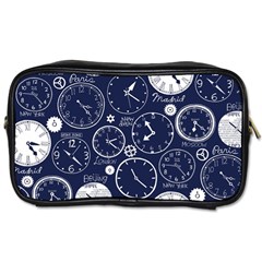 World Clocks Toiletries Bags by Mariart