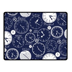 World Clocks Fleece Blanket (small) by Mariart