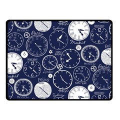 World Clocks Double Sided Fleece Blanket (small)  by Mariart