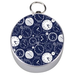 World Clocks Silver Compasses by Mariart