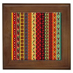 Tribal Grace Colorful Framed Tiles by Mariart