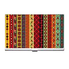 Tribal Grace Colorful Business Card Holders by Mariart