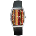 Tribal Grace Colorful Barrel Style Metal Watch Front