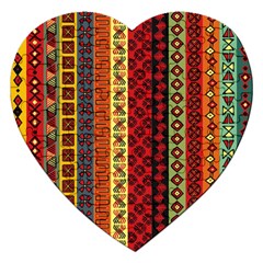 Tribal Grace Colorful Jigsaw Puzzle (heart) by Mariart